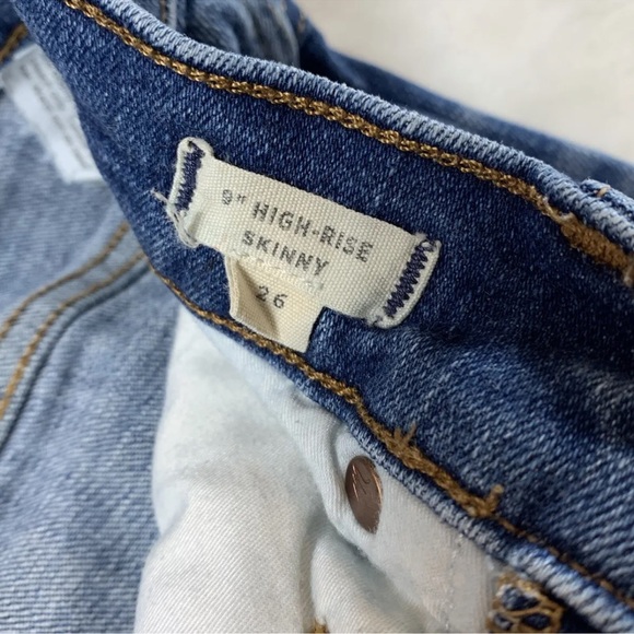 Madewell 9" High Rise Skinny Jeans Released Raw Hem - Picture 7 of 8